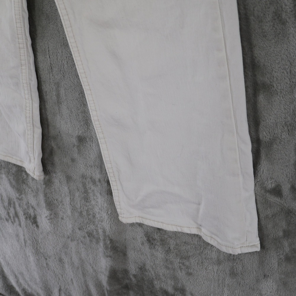 &DENIM Wide Leg Cropped High Waist Jeans Womens 2 White Preppy Casual Nautical‎ - Picture 15 of 16